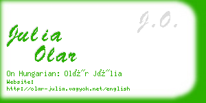 julia olar business card